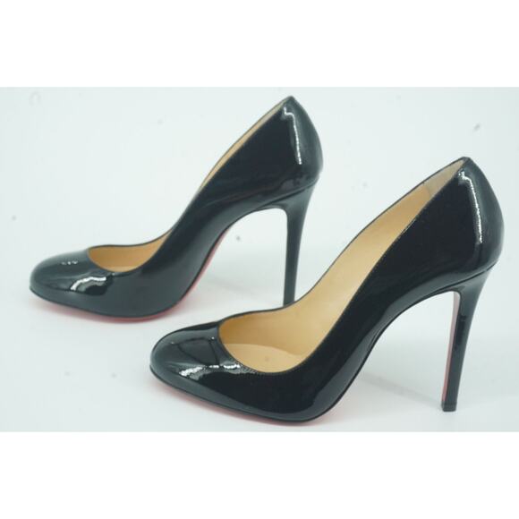 Christian Louboutin Fifille Black Patent Leather Pumps SZ 36.5 Round Toe $695 - Picture 7 of 12